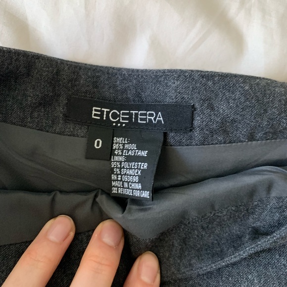 Wool Pleated Work Skirt - Picture 3 of 9